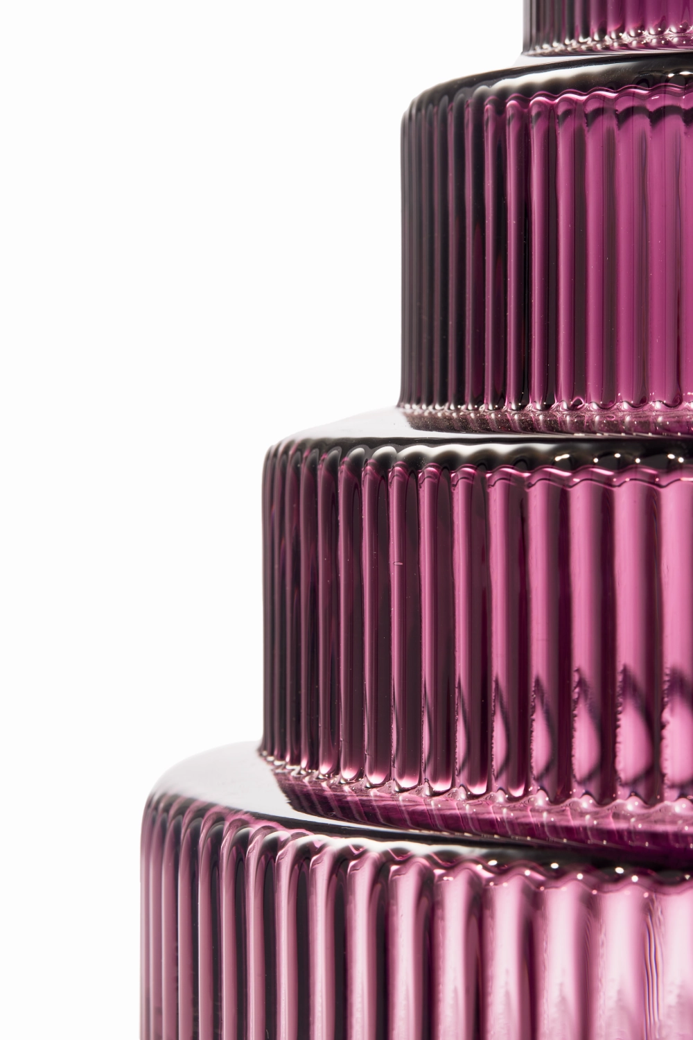 Purple Glass Tiered Vase S | Pols Potten Steps
