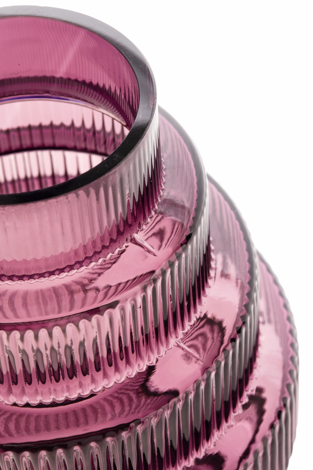 Purple Glass Tiered Vase S | Pols Potten Steps