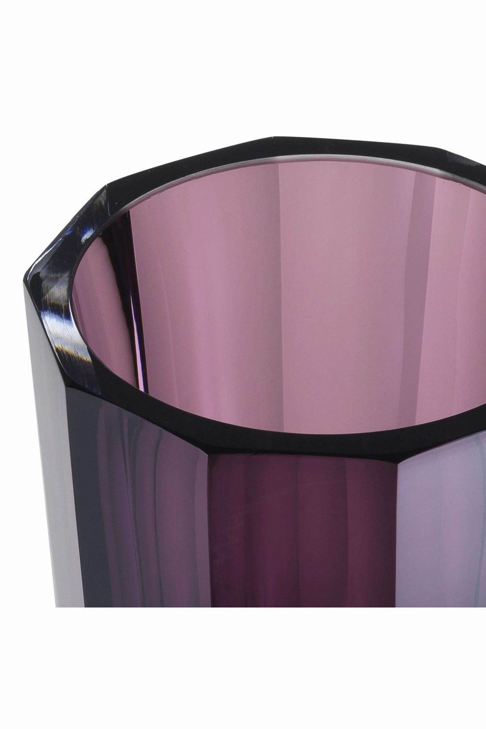 Purple Octagonal Glass Vase | Eichholtz Chavez