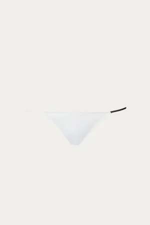 Pyramid Bikini Bottom In White/black