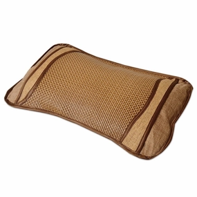 Qbedding Plaid Bing Si Rattan Tea Stem Pillow pillows,bed pillow,sleeping cushion