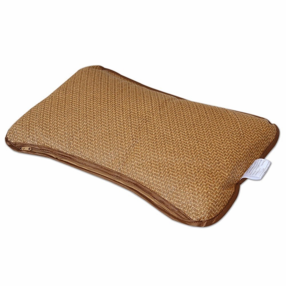 Qbedding Plaid Bing Si Rattan Tea Stem Pillow