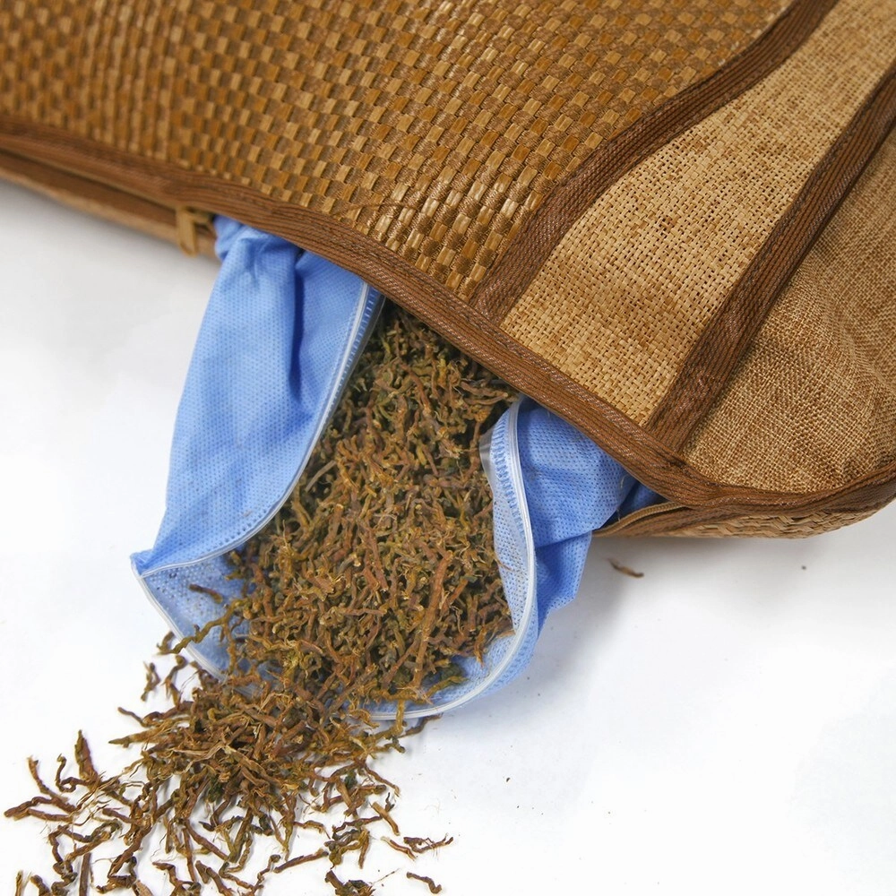 Qbedding Plaid Bing Si Rattan Tea Stem Pillow