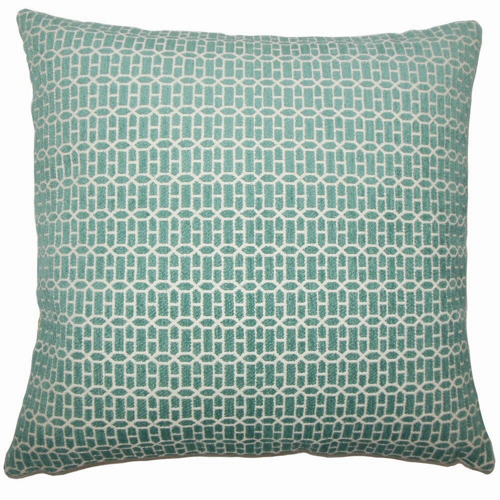Qiao Geometric Euro Sham Turquoise pillowcases,cotton pillow covers,bed linen