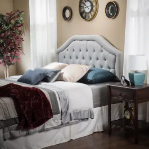 Queen Tufted Adjustable Fabric Headboard - NH498832 queen headboard, wooden headboard