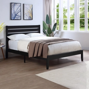 Queen Size Bed with Headboard - NH762903 throw blanket, decorative pillow