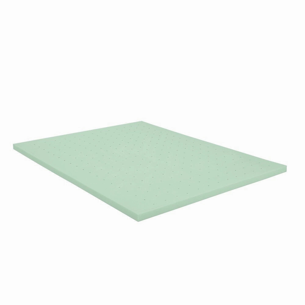 Queen size Mattress Topper 2 inch Green Tea Memory Foam - Crown Comfort