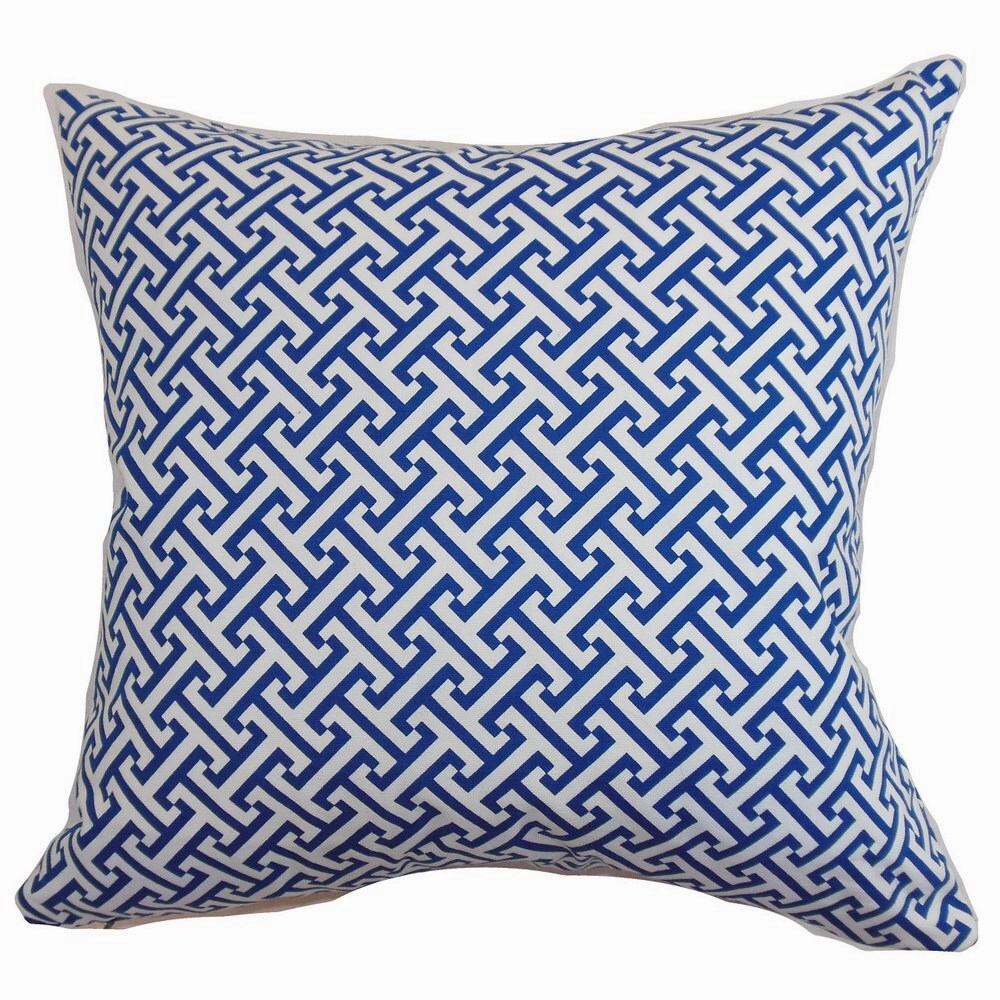 Quentin Geometric Euro Sham Blueberry pillowcases,cotton pillow covers,bed linen