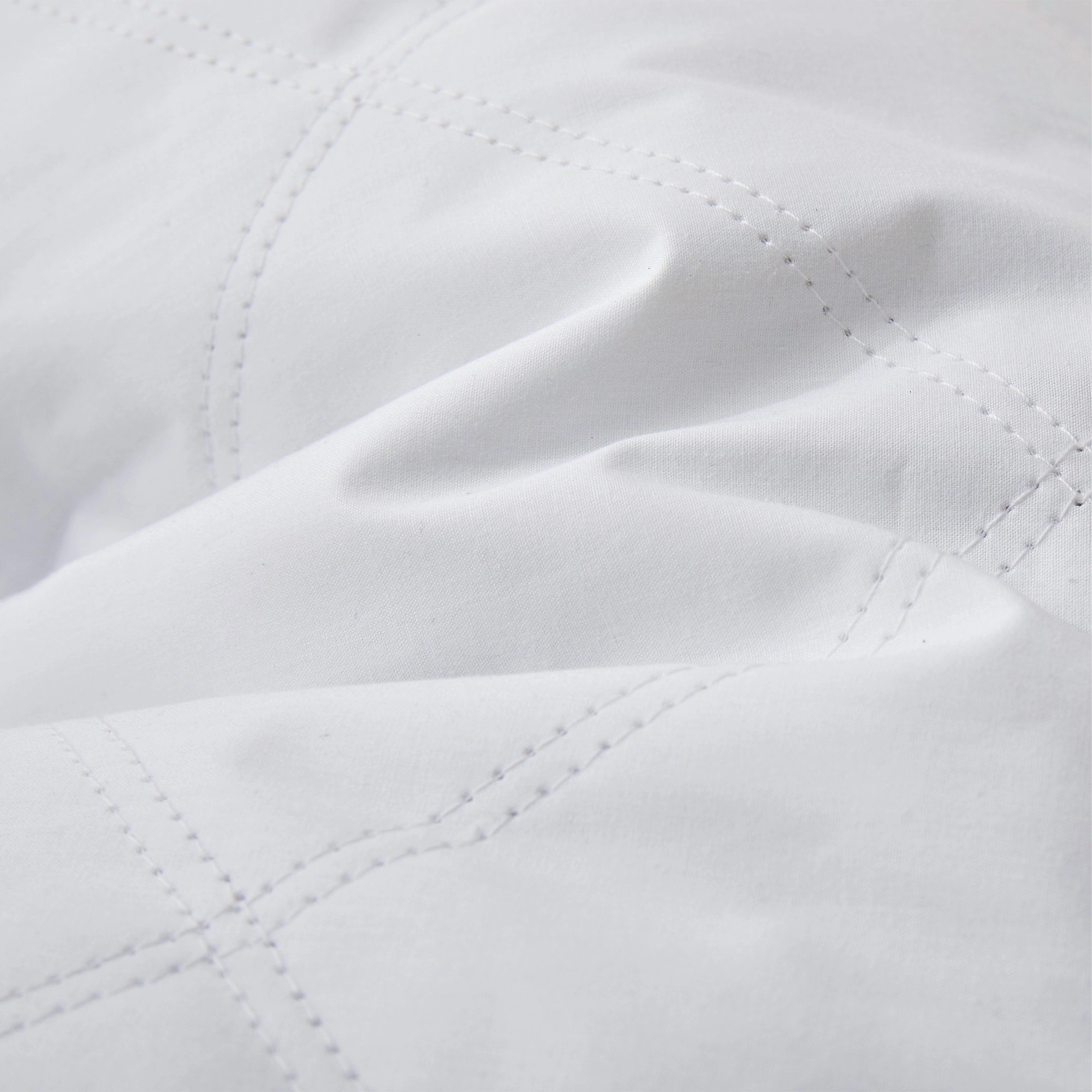 Quilted Cotton Goose Feather Down Pillow, Medium Support Pack of 2 - White