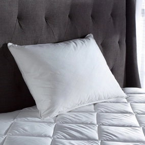 Quilted White Down and Feather Blend Pillow pillows,bed pillow,sleeping cushion