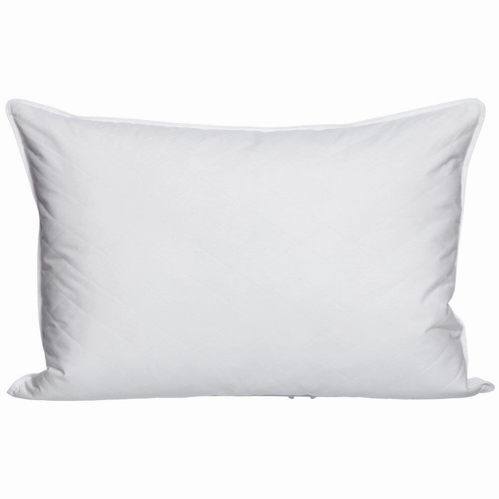 Quilted White Down and Feather Blend Pillow