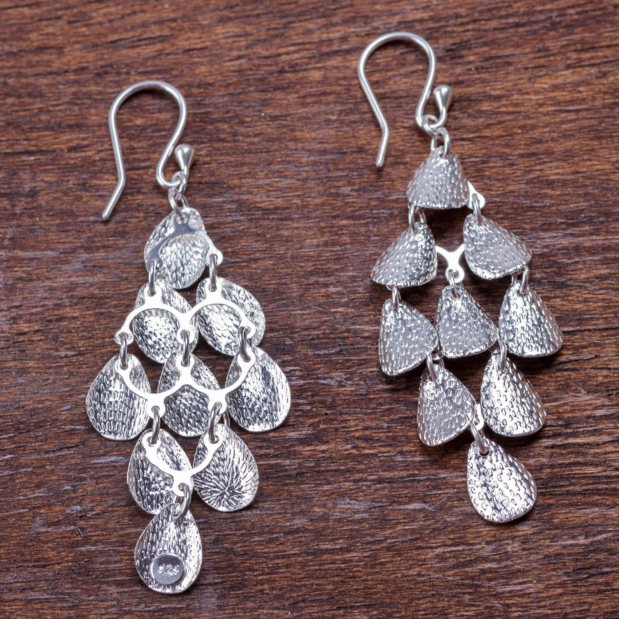 Rain Sterling Silver Long Chandelier Earrings