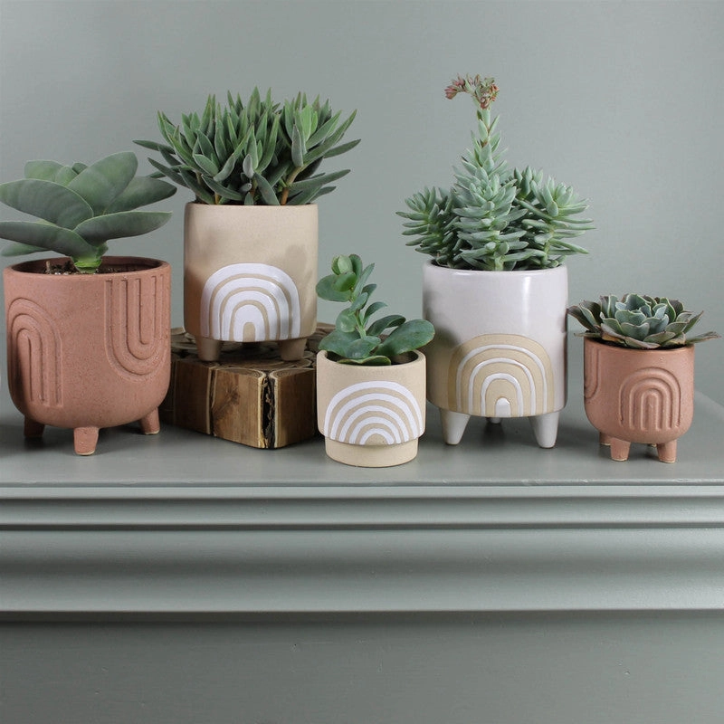 Rainbow Pot, Ceramic, Natural - LRG