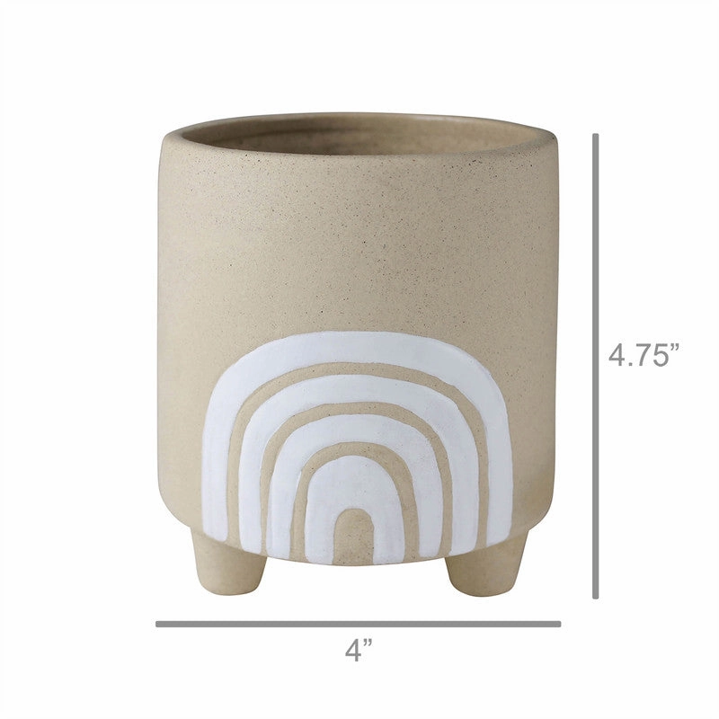 Rainbow Pot, Ceramic, Natural - LRG