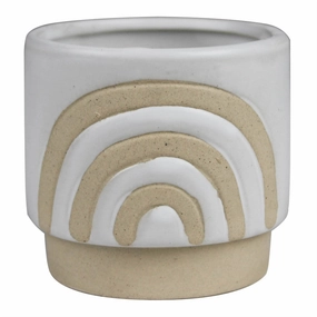 Rainbow Pot, Ceramic, White - SM Vase,Ceramic Vase