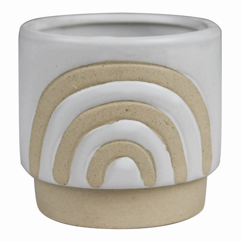 Rainbow Pot, Ceramic, White - SM Vase,Ceramic Vase