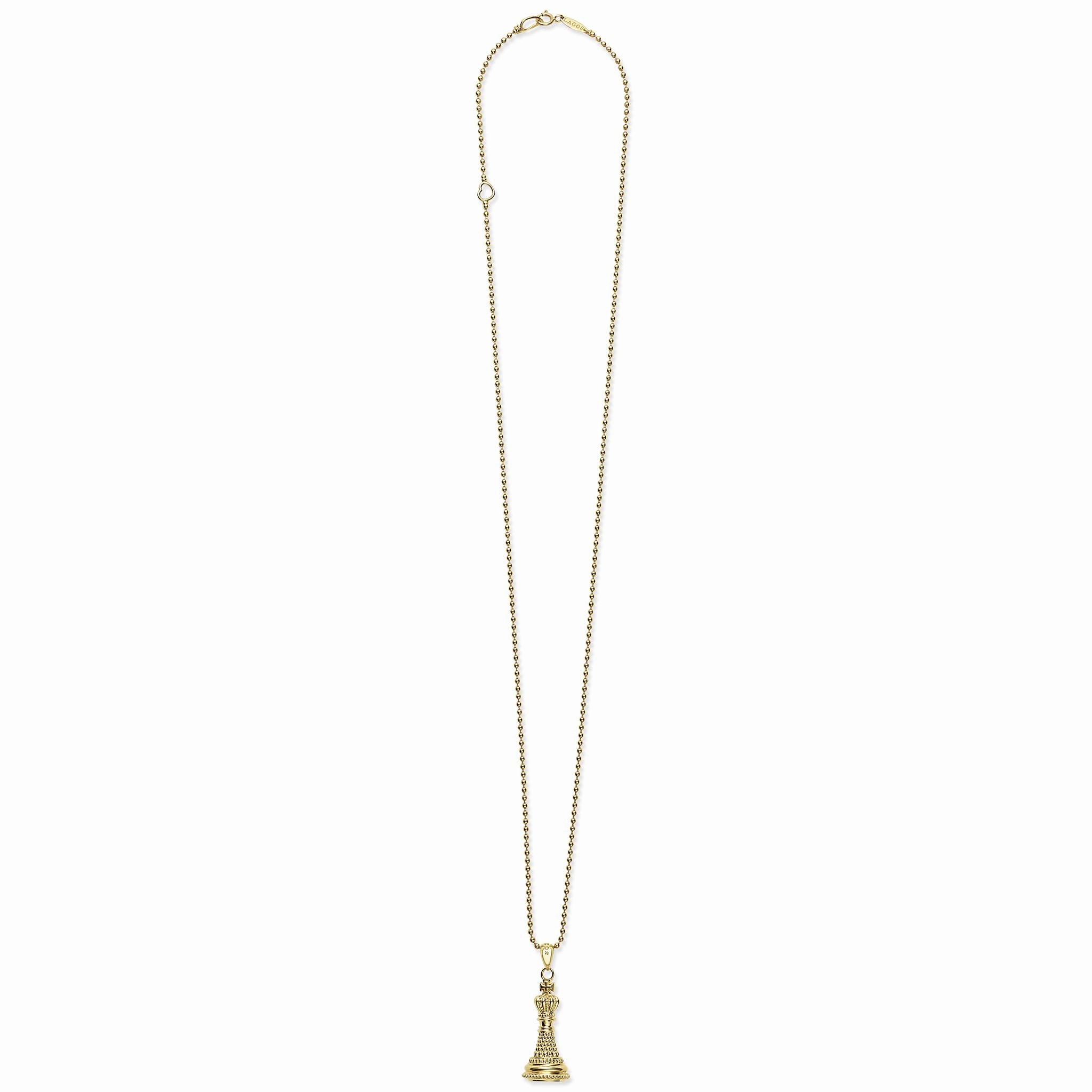 Rare Wonders 18K Gold King Pendant Necklace