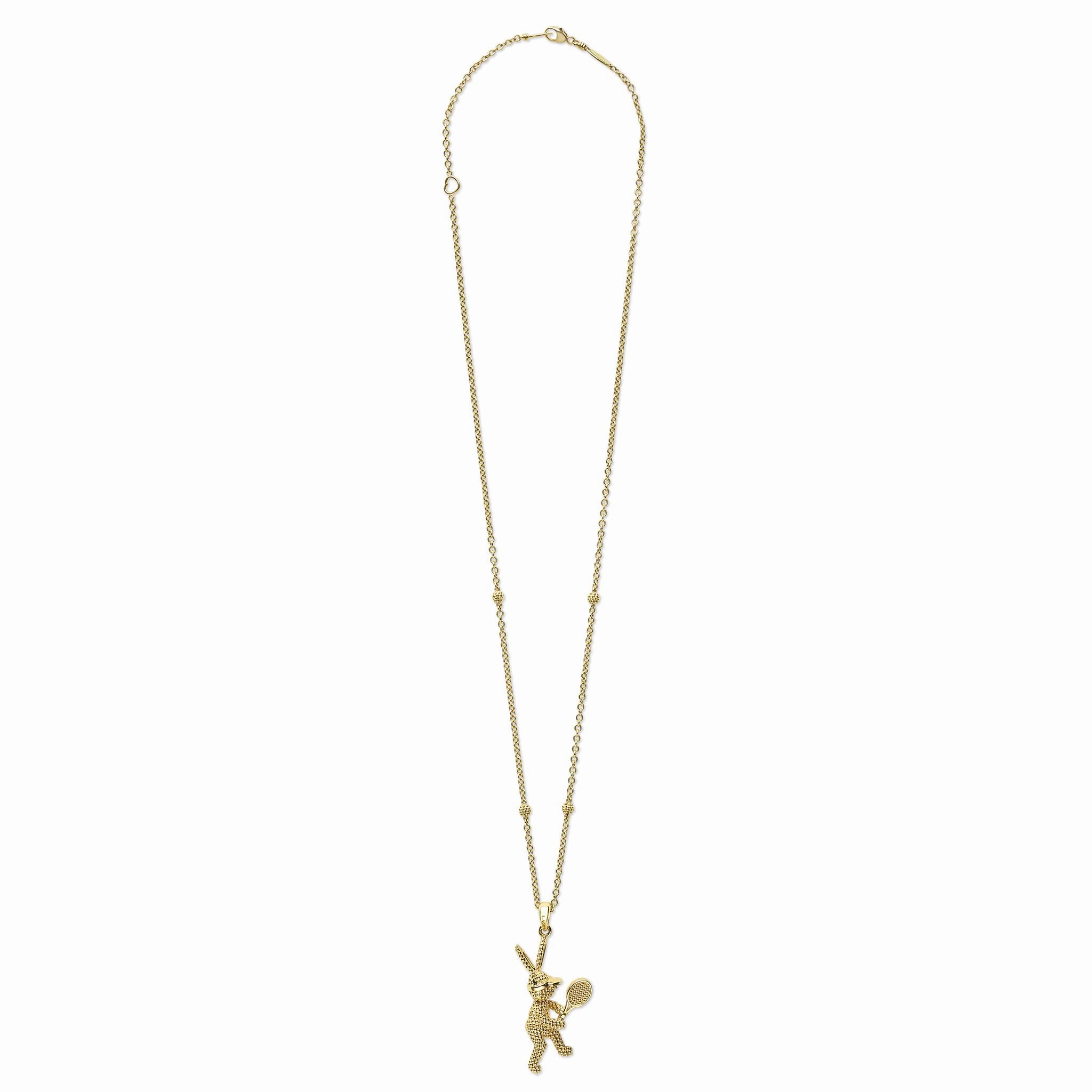 Rare Wonders 18K Gold Tennis Karat Pendant Necklace