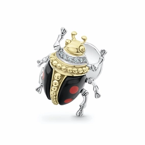 Rare Wonders Onyx Beetle Diamond Pin