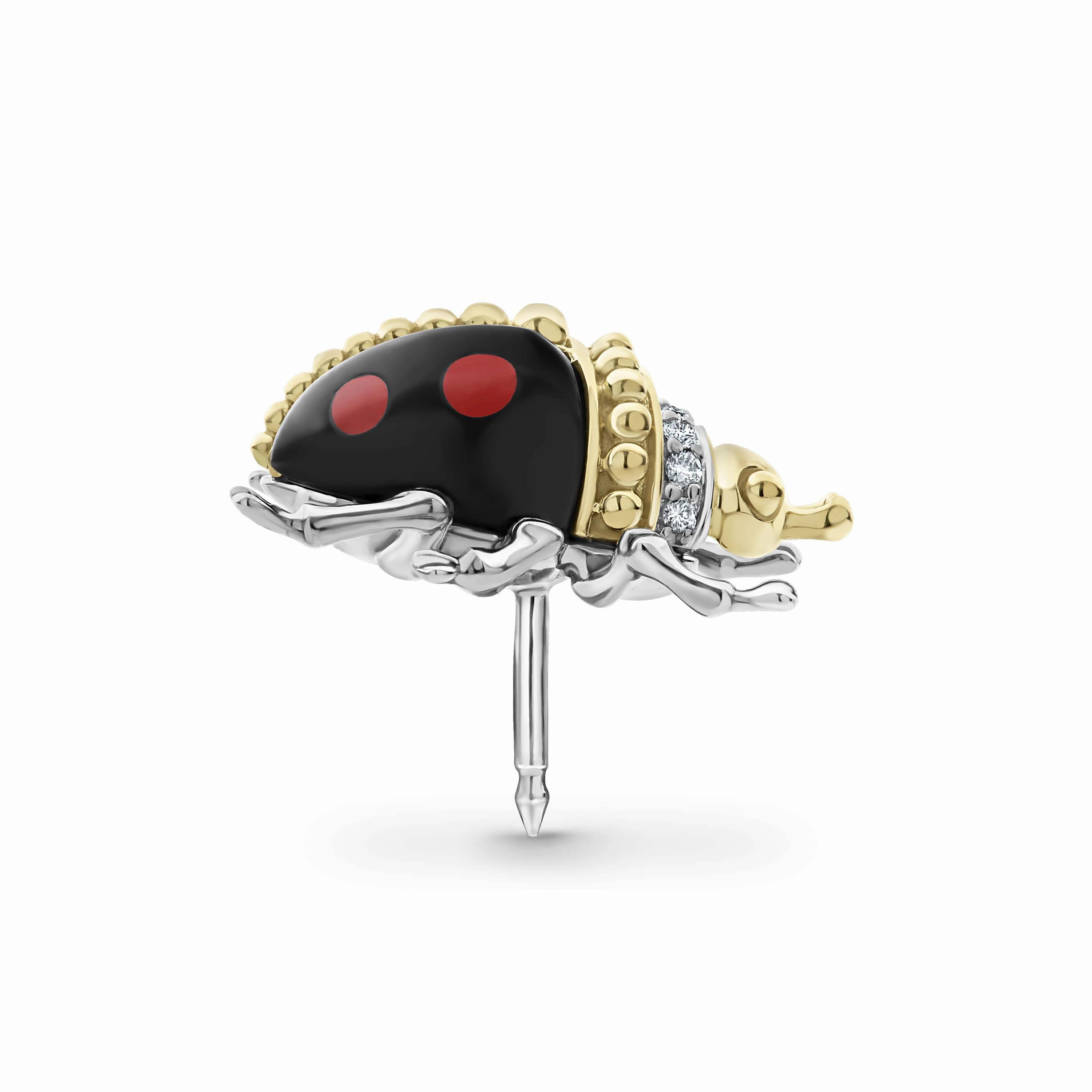 Rare Wonders Onyx Beetle Diamond Pin