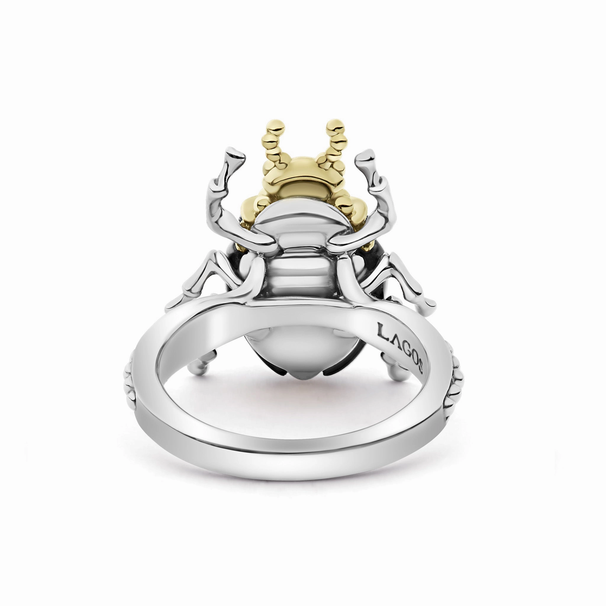 Rare Wonders Onyx Beetle Diamond Ring