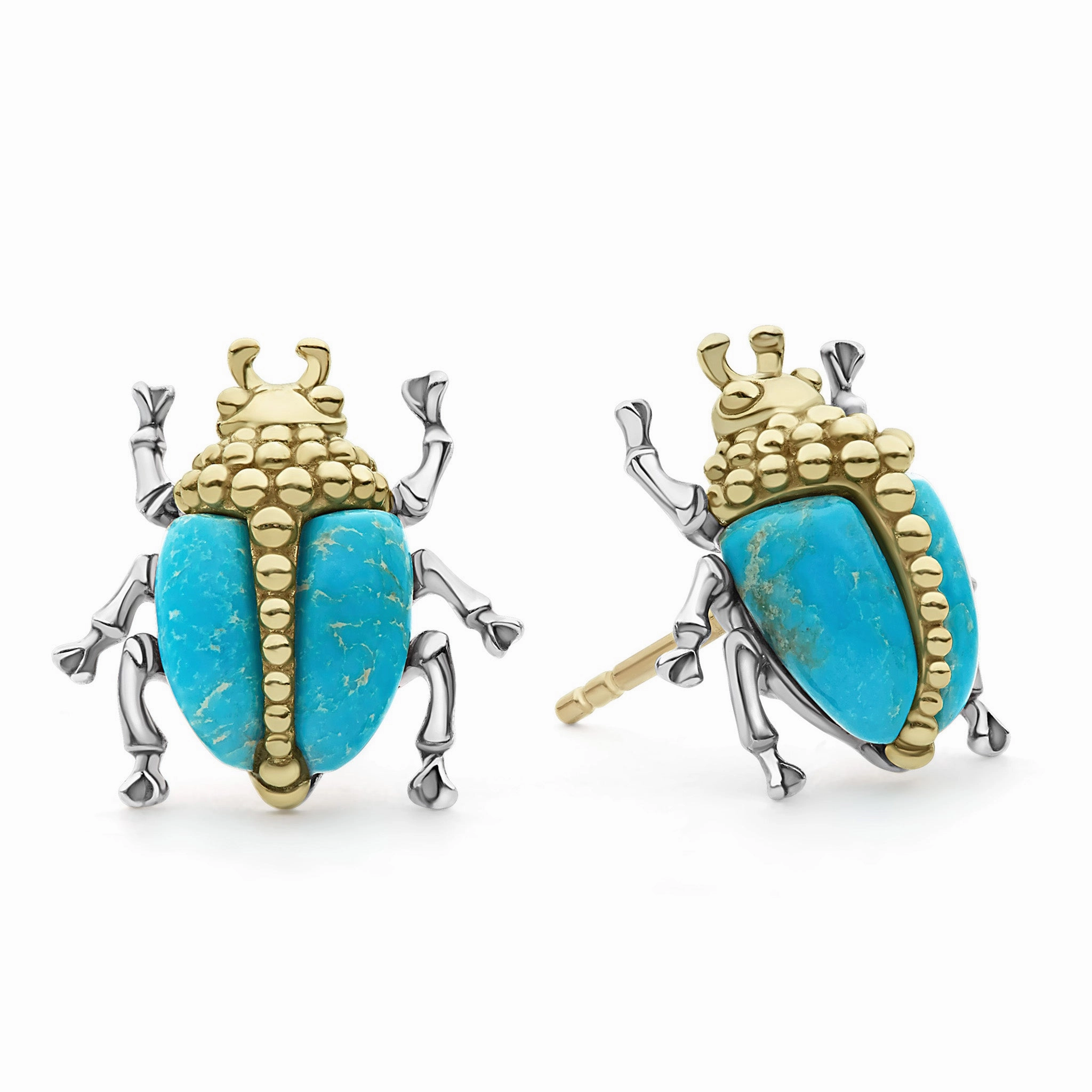 Rare Wonders Turquoise Beetle Stud Earrings