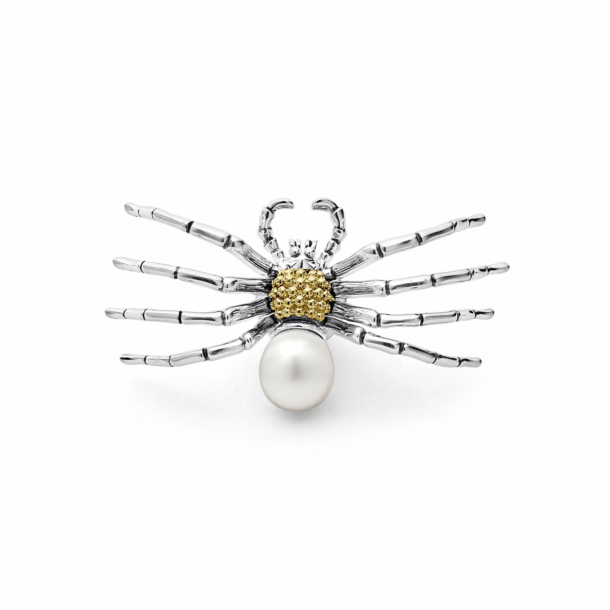 Rare Wonders Two Tone Pearl Spider Pin