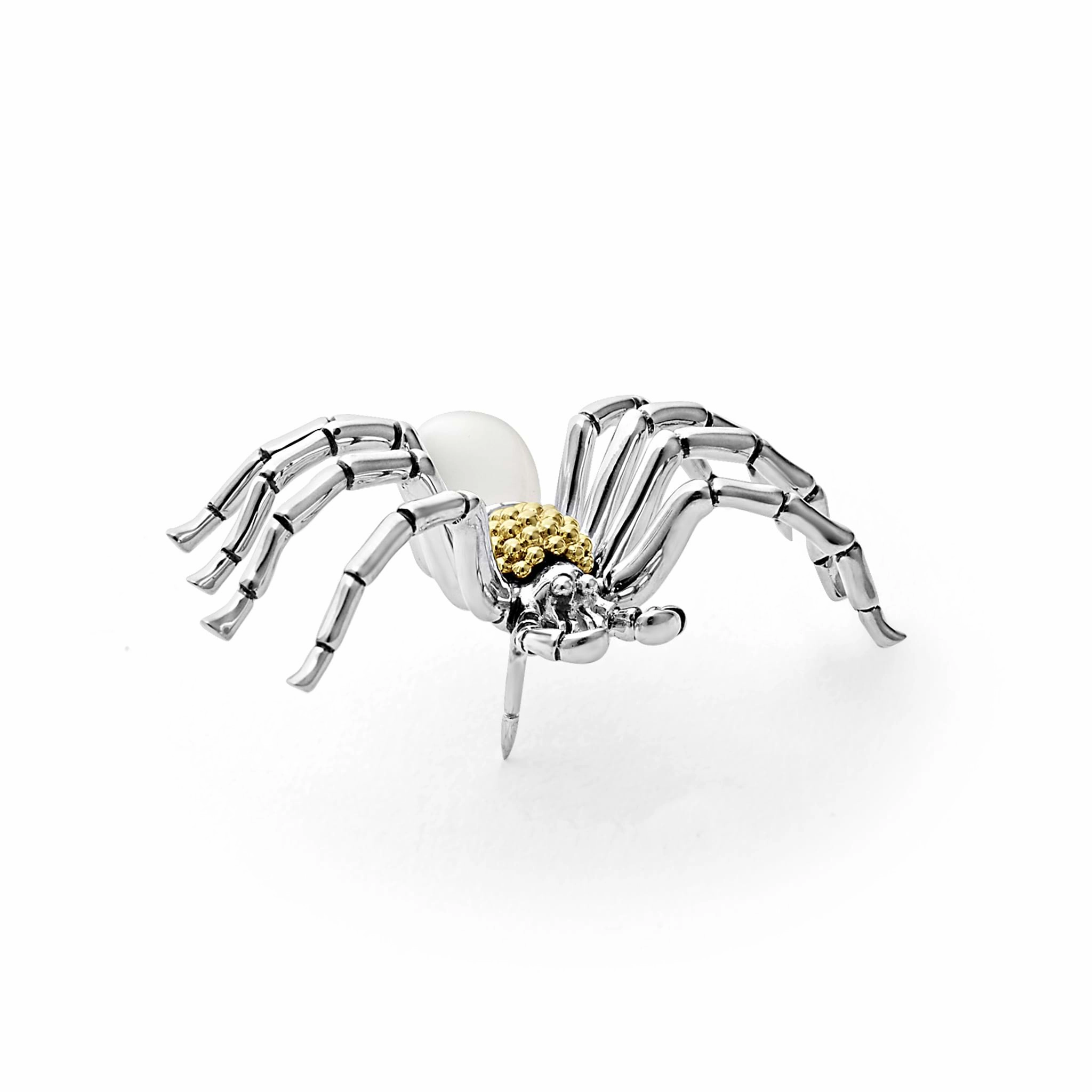 Rare Wonders Two Tone Pearl Spider Pin