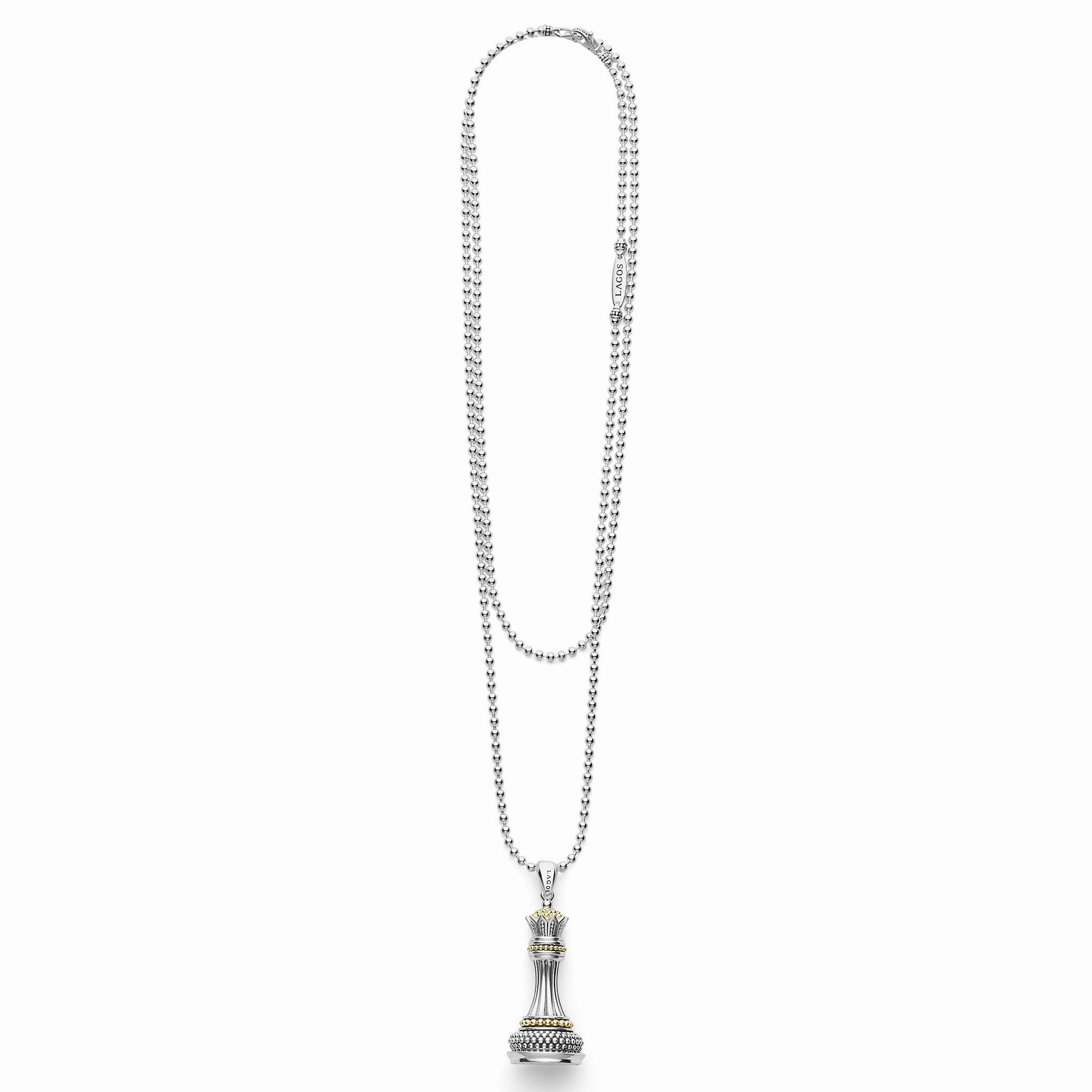 Rare Wonders Two-Tone Queen Pendant Necklace