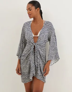 Ravine Perola Knot Short Cover Up - Stripe