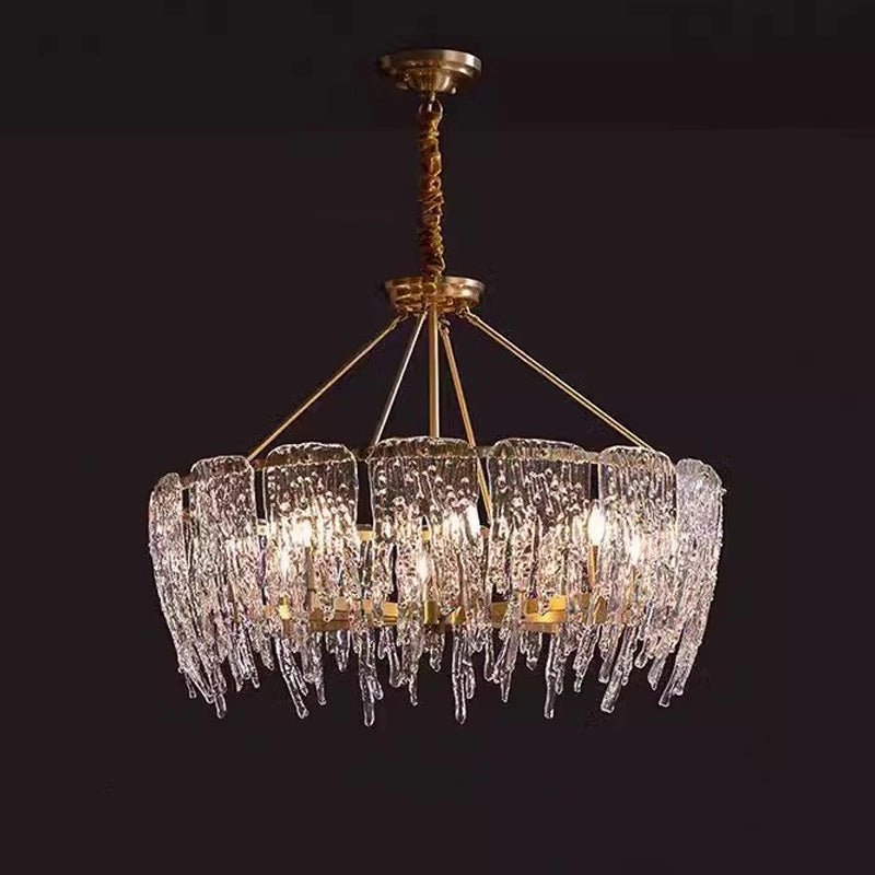 Rectangular Icicle Glass Chandelier