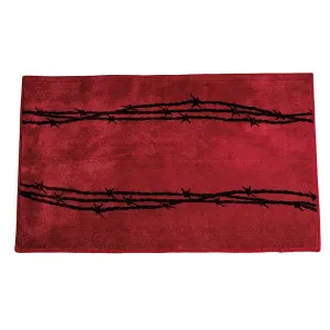 Red Barbed Wire Kitchen/Bath Rug bathroom furniture, vanity cabinet