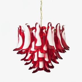 Red Glass Murano Petals Chandelier chandelier,ceiling light,decorative lighting