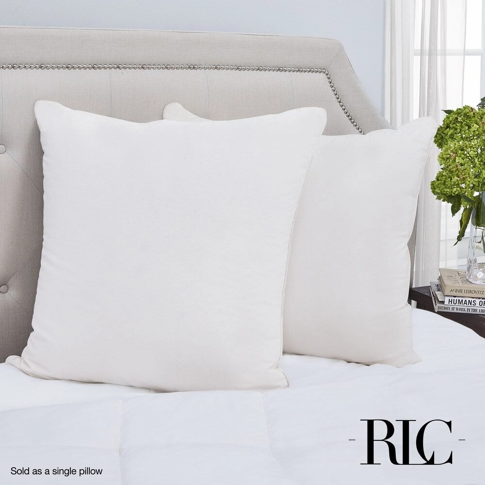 RED LAND COTTON Madeline Gray Down Alternative Euro Pillow - White