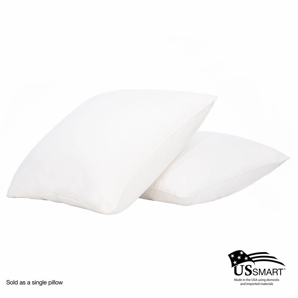RED LAND COTTON Madeline Gray Down Alternative Euro Pillow - White