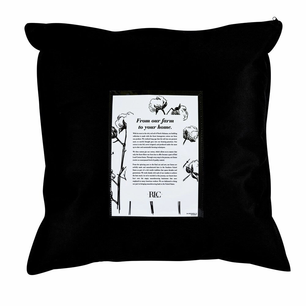 RED LAND COTTON Madeline Gray Down Alternative Euro Pillow - White