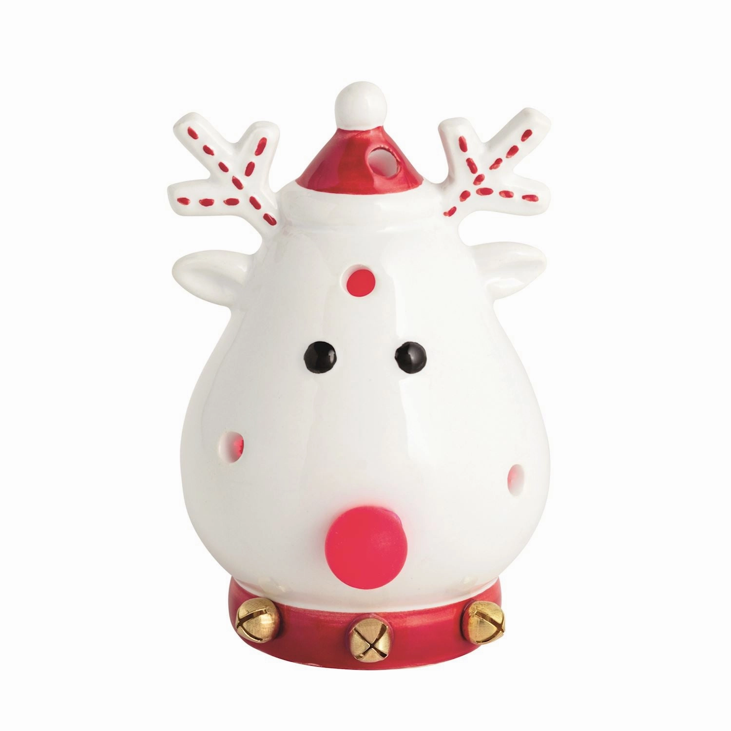 Red Nose Reindeer LED Light Up Sitter Decorative Mirror,Home Decor Mirror