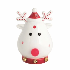 Red Nose Reindeer LED Light Up Sitter Decorative Mirror,Home Decor Mirror