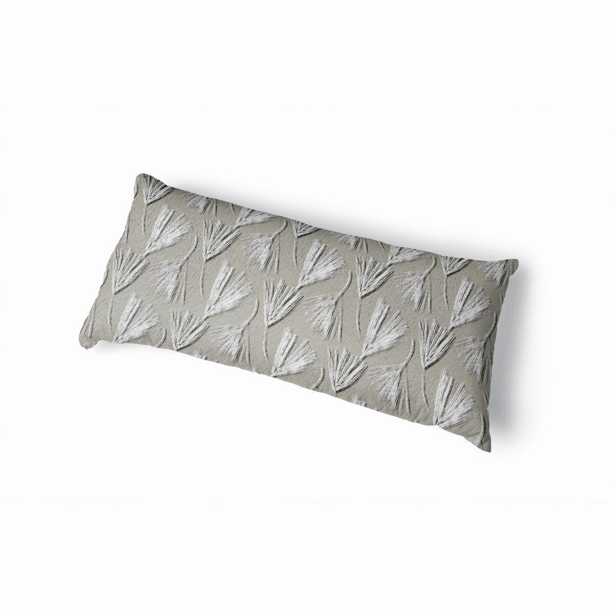 RED PINE IN ECRU Body Pillow By Becky Bailey - Beige, White