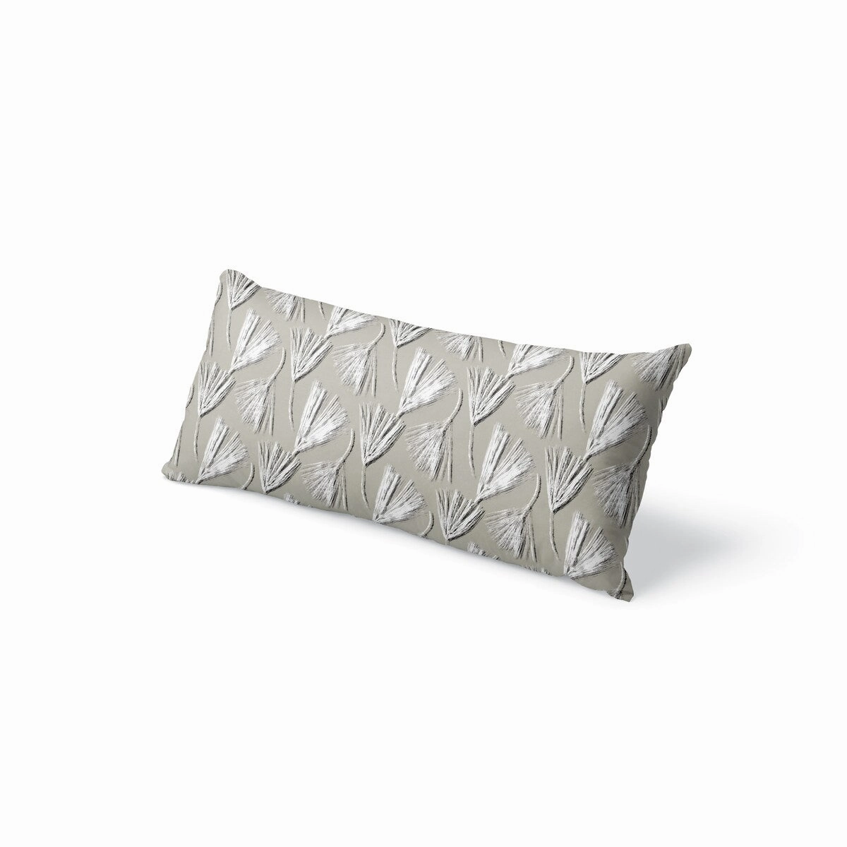 RED PINE IN ECRU Body Pillow By Becky Bailey - Beige, White