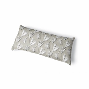 RED PINE IN ECRU Body Pillow By Becky Bailey - Beige, White pillows,bed pillow,sleeping cushion
