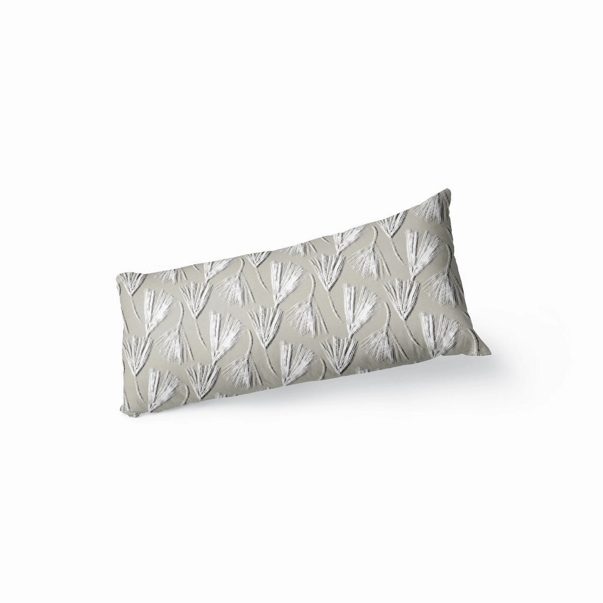RED PINE IN ECRU Body Pillow By Becky Bailey - Beige, White