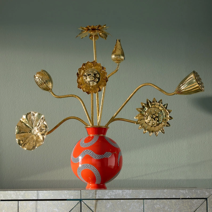 Red Porcelain Round Vase | Jonathan Adler Eden