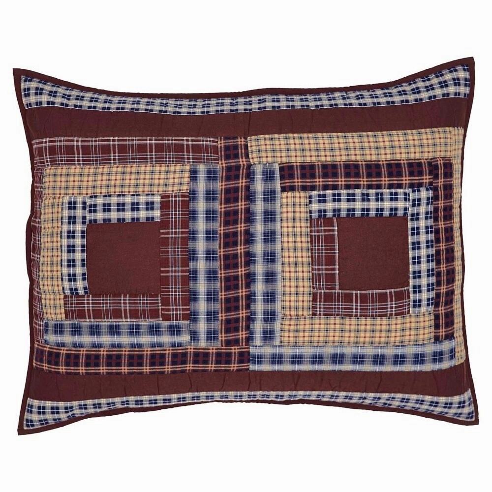 Red Rustic Bedding VHC Finley Sham Cotton Patchwork pillowcases,cotton pillow covers,bed linen