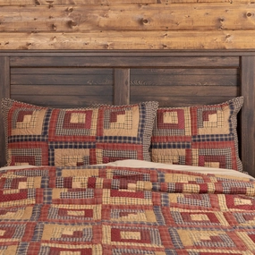 Red Rustic Bedding VHC Millsboro Sham Cotton Patchwork pillowcases,cotton pillow covers,bed linen