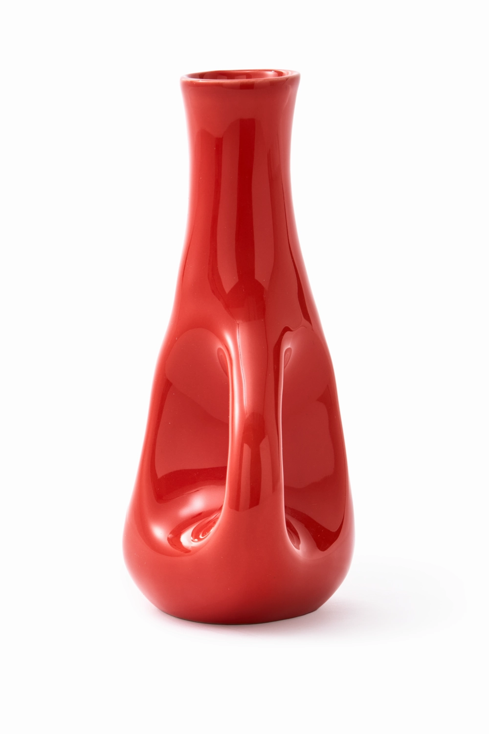 Red Stoneware Vase S | Pols Potten Three Ears