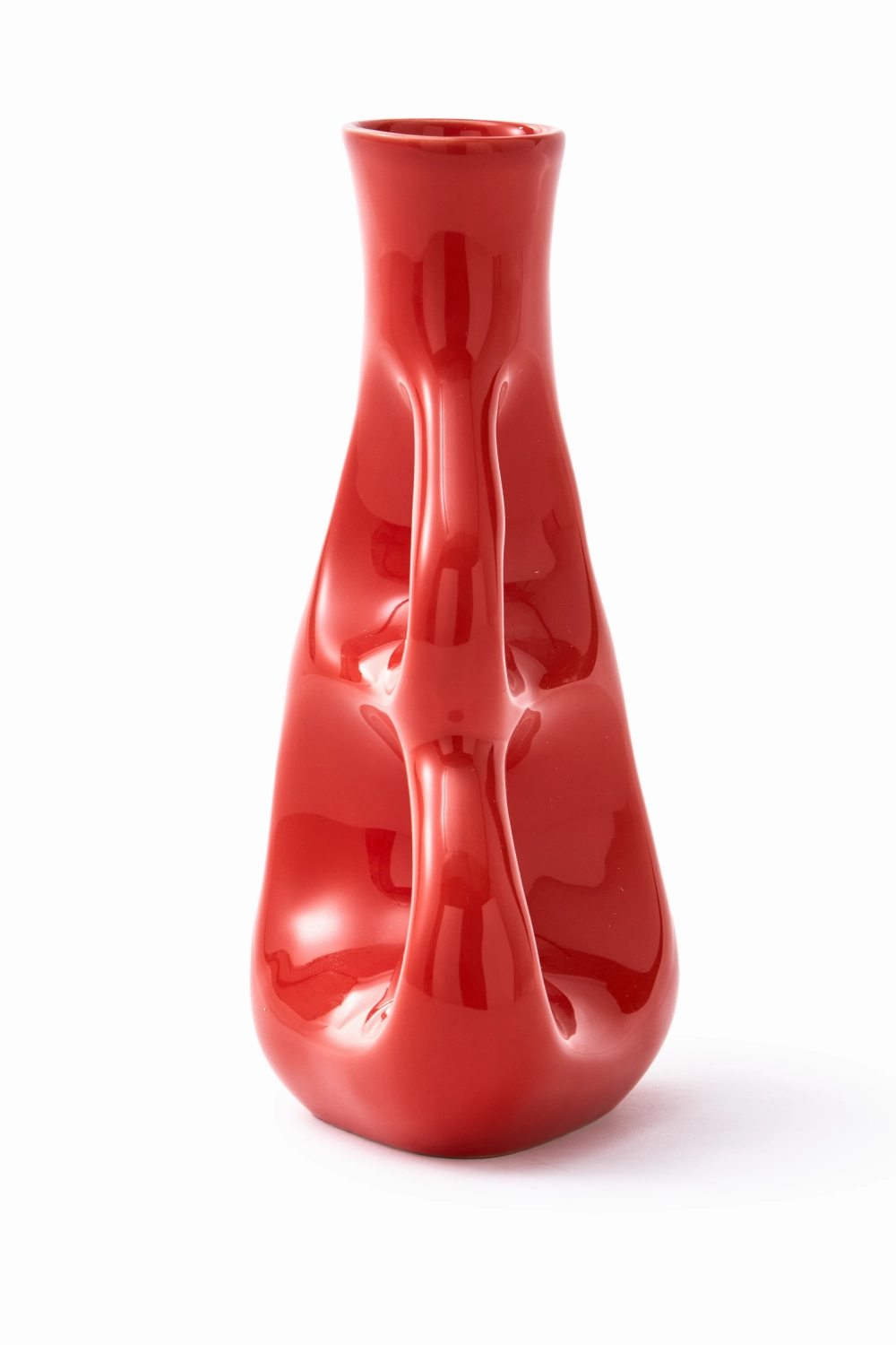 Red Stoneware Vase S | Pols Potten Three Ears
