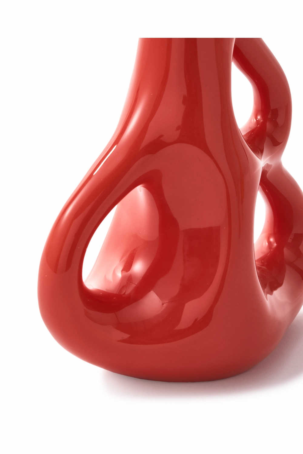 Red Stoneware Vase S | Pols Potten Three Ears