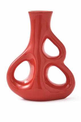Red Stoneware Vase S | Pols Potten Three Ears Vase,Glass Vase