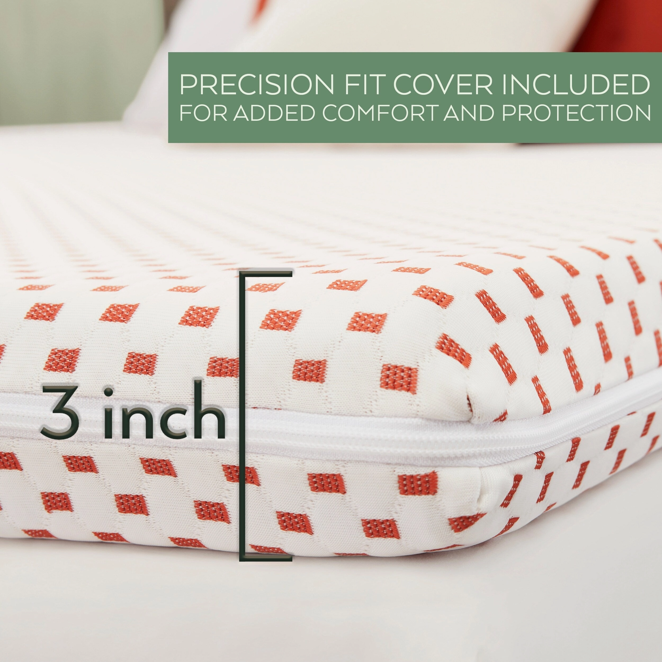 Renue 3" Copper Infused Memory Foam Hybrid Mattress Topper